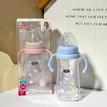 1 Pc Spill-Proof Gravity Ball Grip Nursing Bottle, Durable Anti-Choke Straw Newborn Baby Water Cup, 8/11.5 OZ - Multicolor - View 5