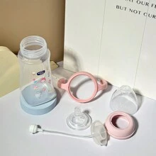 1 Pc Spill-Proof Gravity Ball Grip Nursing Bottle, Durable Anti-Choke Straw Newborn Baby Water Cup, 8/11.5 OZ - Multicolor - View 4