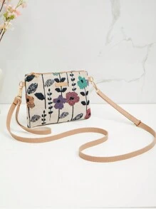 Tropiscape New Arrival Straw Women's Handbag, Versatile Wholesale Small Shoulder Crossbody Sweet Square Bag, Spring/Summer Vacay Vibes Vacation Relax Beach Autumn Winter Gifts - Multicolor - View 5