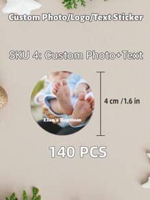 15/35/70/140/350 Pcs Custom Stickers, Round 4x4cm(1.6x1.6in) On White Color Base, Supporting Image/Logo/Text/Font/Color Customization, Suitable As Greeting Stickers/Name Stickers/Gift Stickers/Envelope Sealers For Wedding, Christmas & New Year And Other Holiday Gift Box, Also Great For Brand Promotion For Company/Pet Store/Cake&Bakery/Florist And Other Business Etc