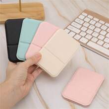 1 Pieza Espejo de Maquillaje Compacto y Portátil, Espejo de Escritorio Minimalista Plegable de PU, Espejo de Bolsillo Lindo para Estudiantes, Decoración del Hogar y Baño, Decoración de Otoño, Organizador de Maquillaje, Accesorios de Baño, Regreso a Clases