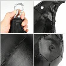 Leather Hanging Speed Bag With Air Pump And Metal Hook For Boxing, Muay Thai, Fitness, And Combat Sports Training Set - Multicolor - View 6