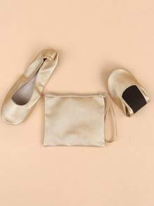 أحذية بالية خفيفة الوزن وراحة القدم قابلة للطي، أحذية منزلية للحفلات سهلة الارتداء، أحذية احتياطية للنساء