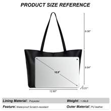 NEWHEY Medium Size Women Handbag & Shoulder Bag, PU Leather Wallet With Top Handle (32*25*14cm), Eye-Catching Work Bags For Women, New Fashionable Big Bags For Women - Black - View 2