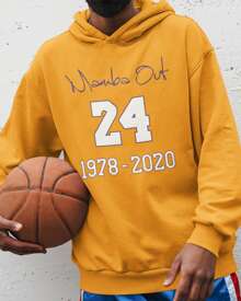 Mamba Out Basketball Design Retirement Tribute Unisex Hooded Sweatshirt - 金色 - 查看 1