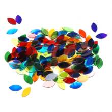 Ladrilhos de Mosaico de Vidro Ultrafinos Mistos de Cores em Formato de Losango/Folha/Triângulo - Suprimentos de Artesanato DIY para Lâmpadas Anatólias e Projetos de Arte Artesanal