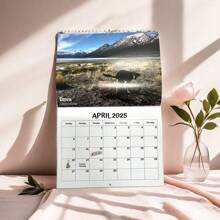 2025 Humorous Dog Pooping In Beautiful Places Calendar - Wall Hanging Monthly Date Planner With High-Quality Paper Material,Christmas - Multicolor - View 9