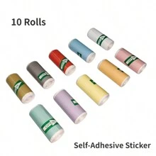 Papel Adesivo para Mini Impressora, Rolos de Papel Térmico para T02/M02 e Mini Impressora, Papel Autoadesivo de Cor Suave 25X57mm Paperang P1 P6 A6 A8 57mm Largura Impressora de Fotos para Notas, Fotos, Adesivos, Álbum de Recortes, Natal