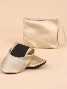 أحذية بالية خفيفة الوزن وراحة القدم قابلة للطي، أحذية منزلية للحفلات سهلة الارتداء، أحذية احتياطية للنساء