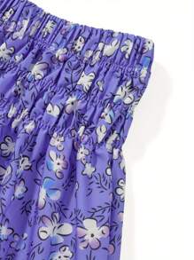 Women Bohemian Floral Skirt Casual Summer Elastic High Waist Skirt For Beaches Club Streetwear Aesthetic Clothes