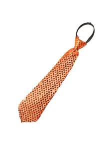1pc Glitter Pull Tie Necktie, Solid Color Easy Zip Necktie, Suitable For Party, Performance, Celebrations Valentines