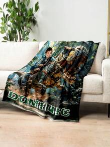 1 pieza Manta de franela personalizada con foto para cama, regalo personalizado, buenos regalos de Navidad, mantas personalizadas, manta de ropa de cama, regalos para niños, manta personalizada con caras de dinosaurios para niños, lavable, regalo único y personalizado ideal para familia, amigos, hijo, hija, sala de estar, cama, coche, sala de té, dormitorio, sala de estar, baño, comedor