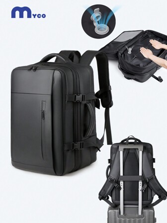 Myco 60L Expandable Multi-Pocket Waterproof Travel Backpack - Casual Daypacks With Lock, Padding, Breathable Zipper, And Business Features For Men