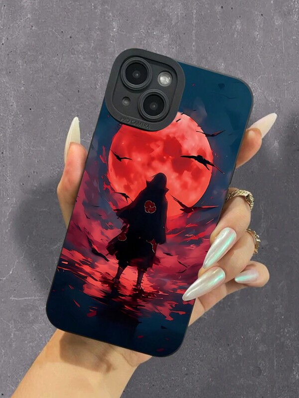 Funda de teléfono con patrón de anime divertido y elegante "Ojo Malvado", protección corporal completa gruesa, resistente a golpes y caídas, cubierta protectora suave de TPU anti-caídas, regalo de cumpleaños/festividad para hombres y mujeres, compatible con iPhone 16, 15, 14, 13, 12, 11, XS, XR, X, 7, 8, Mini, Plus, Pro Max, resistente al agua y a los arañazos