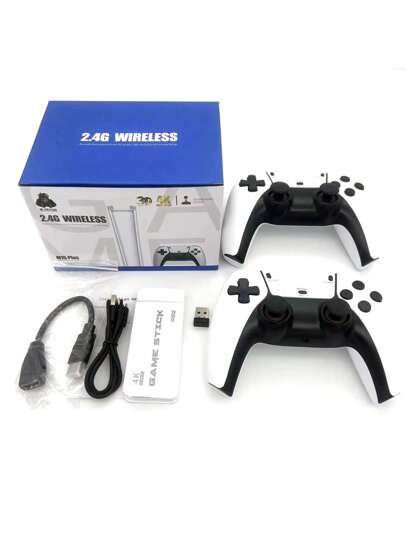 GameStick Retrô M15 PRO 4K Lançamento  64GB 20 mil Jogos Retrô Clássicos 2 Controles Sem Fio