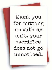 1 Pc Thank You Greeting Card With Envelope - Ideal For Partner, Family, Friends, Classmates, And In Office Or Study Settings. A Heartfelt Way To Express Gratitude! - Red - View 5