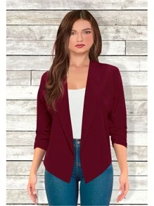 Blazer Casual Manga 3/4 Modelo Tejeda 2 Marca Epifania - Burdeos - Ver 1
