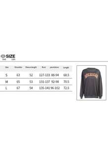 Women Spring Sweatshirt, Long Sleeve Alphabets Pattern Baggy Hoodies, Loose Spring/Fall/Winter Loose Pullovers - Grey - View 9