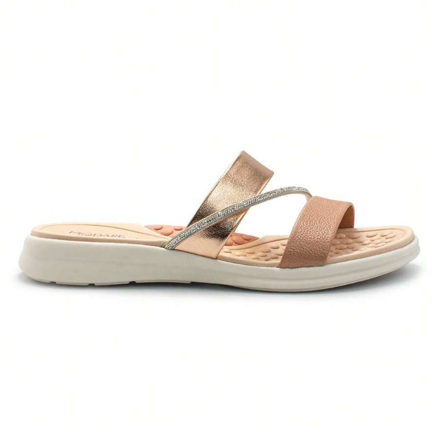 Modare Women's Metallic Premium Np New Craq Clogs With Florence Strap 7174.115 - 米色和金色 - 查看 1