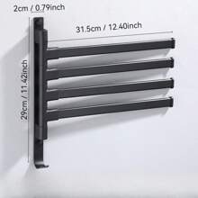 Rotating Towel Rack, Wall-Mounted Bathroom Multi-Pole Towel Bar Holder, Storage Shelf