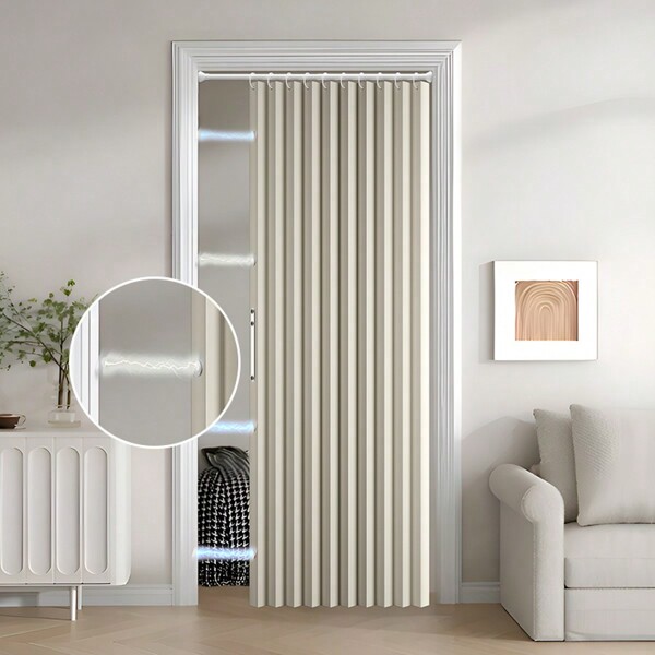 1pc, Cortina dobrável de isolamento magnético, Isolamento térmico de sombreamento, Divisória de sala privada, Adequado para armários e divisórias de espaço, Fácil instalação, À prova de vento, Decoração para casa, Decoração de sala