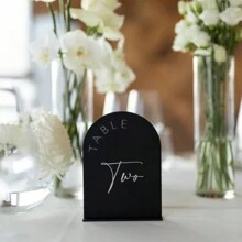 10/20/30pcs Modern Black Acrylic Wedding Table Number Signs, Minimalist Wedding Table Number Signs, Arch Wedding Table Numbers, Wedding Table Reception Signs, Wedding Decor, Home Decor, Birthday Party Decor, Wedding Gifts Party Favors Room Decor Bride Graduation Birthday Decorations Party Decorations Bachelorette