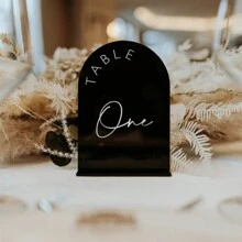 10/20/30pcs Modern Black Acrylic Wedding Table Number Signs, Minimalist Wedding Table Number Signs, Arch Wedding Table Numbers, Wedding Table Reception Signs, Wedding Decor, Home Decor, Birthday Party Decor, Wedding Gifts Party Favors Room Decor Bride Graduation Birthday Decorations Party Decorations Bachelorette
