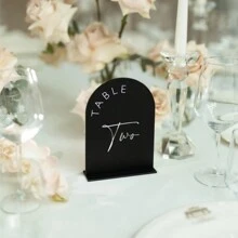 10/20/30pcs Modern Black Acrylic Wedding Table Number Signs, Minimalist Wedding Table Number Signs, Arch Wedding Table Numbers, Wedding Table Reception Signs, Wedding Decor, Home Decor, Birthday Party Decor, Wedding Gifts Party Favors Room Decor Bride Graduation Birthday Decorations Party Decorations Bachelorette