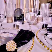 10/20/30pcs Modern Black Acrylic Wedding Table Number Signs, Minimalist Wedding Table Number Signs, Arch Wedding Table Numbers, Wedding Table Reception Signs, Wedding Decor, Home Decor, Birthday Party Decor, Wedding Gifts Party Favors Room Decor Bride Graduation Birthday Decorations Party Decorations Bachelorette