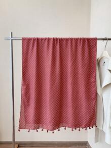 1pc Plaid Print Fringe Scarf, Fashion Shawl For Daily Wear - Multicolor - View 2