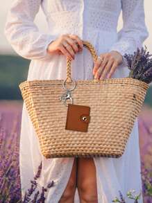 Mini Photo Album With Keychain, 2 Inch Leather Photo Memory Keychain, Photo Album, Scrapbook With 20 Pockets Keychain, Album, Card Slot - Coffee Brown - View 6