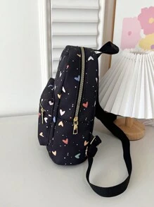Fashionable Minimalist Niche Design Versatile Mini Backpack, Back To School Essentials, Bag For School College, Preppy Backpack For School - Black - View 5