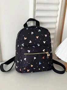 Fashionable Minimalist Niche Design Versatile Mini Backpack, Back To School Essentials, Bag For School College, Preppy Backpack For School - Black - View 4