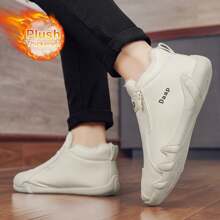 Men's Shoes Autumn And Winter New Cashmere Thickened Warm Cotton Shoes Men's Non-Slip Snow Boots Men's Lightweight Low-Top Leather Shoes