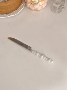 1/2/4/6/12 Stück einzigartiges Besteckset mit Perlmuttgriff aus Keramik, bestehend aus Steakmessern, Dessertgabeln und Löffeln - kreative Küchenhelfer und Accessoires, einschließlich Messer, Gabeln und Löffel - perfekt für den täglichen Gebrauch, Geburtstagsfeiern, Feiertage und als Schulmaterial