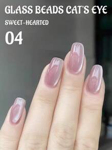 15ml Esmalte de Unha de Cristal de Olho de Gato Tipo Gel Bead de Vidro, Nova Luz Pequena Popular Quente, Cor de Outono e Inverno, Dedicado a Salões de Beleza