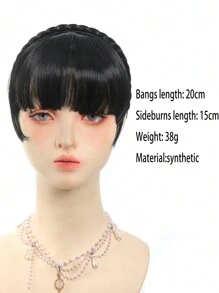 假发刘海头带合成刘海接发假刘海自然发夹假发女士隐形自然发夹 - 彩色 - 查看 6