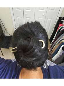 Horquillas francesas de metal para mujeres, Horquillas francesas doradas para cabello grueso, Horquillas en forma de U, Horquillas de metal para todo tipo de cabello, Palillos para recogidos, Horquilla para moño francés, Tenedor para el cabello