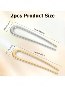 Horquillas francesas de metal para mujeres, Horquillas francesas doradas para cabello grueso, Horquillas en forma de U, Horquillas de metal para todo tipo de cabello, Palillos para recogidos, Horquilla para moño francés, Tenedor para el cabello