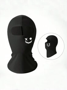 1pc Kids Cartoon Print Pullover Cap, Outdoor Sun Protection Face Mask, Breathable Dust-Proof Headwear, Sports Headband For Older Children