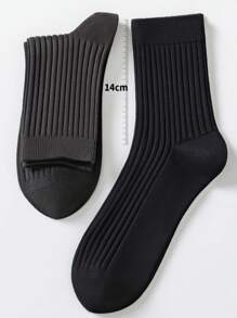 5 Pairs Upgraded Thickened Striped Mid-Calf Socks, Suitable For Warmth, Casual, Home, Outdoor Sports, Continuous Warmth For Men And Women, Soft, Breathable, Odor-Resistant, Anti-Bacterial Mid-Calf Socks For Daily Life
