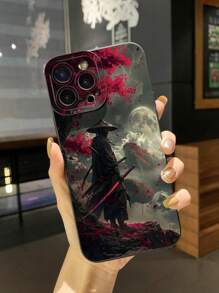 1 pièce Étui de protection pour téléphone compatible avec Apple, Galaxy, Infinix, Redmi, OPPO, VIVO, Realme avec chapeau de seau de samouraï