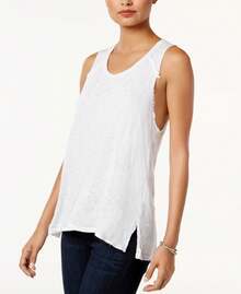 Project Social T James Raw Edge Cotton Tank Top