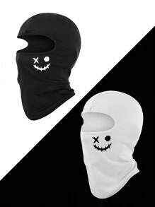 1pc Kids Cartoon Print Pullover Cap, Outdoor Sun Protection Face Mask, Breathable Dust-Proof Headwear, Sports Headband For Older Children