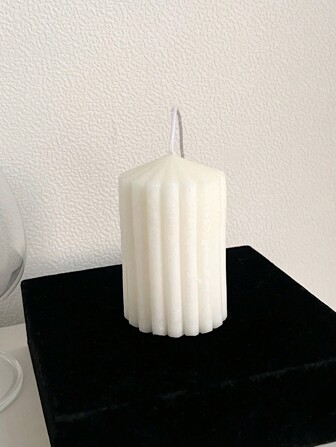 1pc Classic Texture Pillar Scented Candle, Long-Lasting Aroma Candle, Birthday/Holiday Gift
