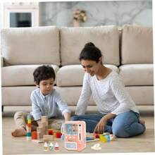 Set da 13 pezzi Mini Distributore automatico, in plastica, cute, dimensioni 5,3 x 3,5 x 9,4, con bevande e giochi, per decorazione di casa delle bambole