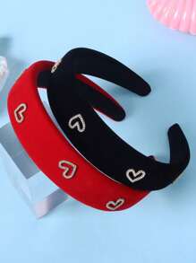 1pc Elegant Velvet Headband With Pearl Bow Decor, Suitable For Washing Face, Makeup, Daily, Evening Party And Holiday Celebration In Autumn & Winter