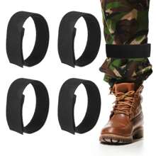 4 PCS Cowboy Boot Straps Ankle Strap Boot Blousers Boot Snake Bootstraps Elastic Boot Adjustable Boot Blousers For Gardening Hiking Cycling Fishing Running Hunting - Black - View 1