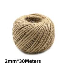 100M/3937 Zoll 2mm Vintage Juteband, Juteleine, Schleifenband, DIY Handwerk, dünner und dicker Jutekordel für Hochzeitsgeschenkverpackung und Party Heim Deko Accessoire