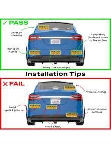 2pcs/Set Beginner Driver Self-Adhesive Stickers, 10.3x4 Inches, Removable Car And Window Student Novice Driver DIY Decals, PVC Stickers - 2 Beginner Driver Stickers - View 8